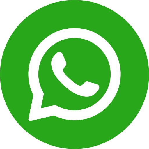 Logo WhatsApp vert et blanc avec bulle de discussion et icône téléphone.